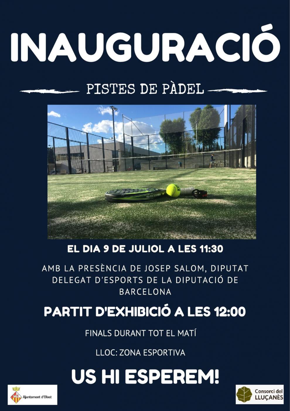 Inauguració de les Pistes de Pàdel d'Olost